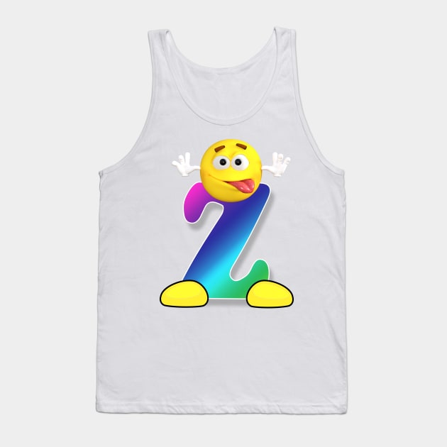 Letter Z Alphabet Smiley Monogram Face Emoji Shirt for Men Women Kids Tank Top by PatrioTEEism